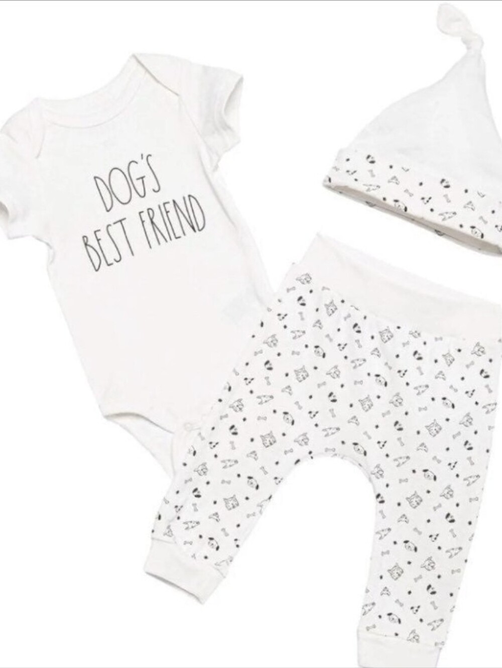 Rae Dunn "Dogs Best Friend" 3 Piece Outfit